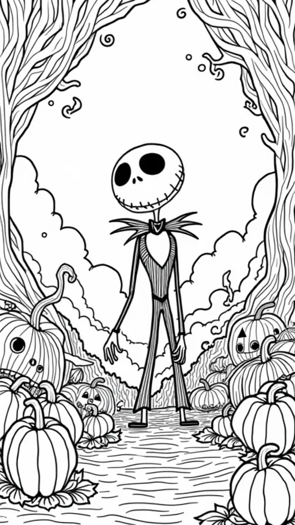 zero nightmare before christmas coloring page